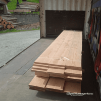 Transport Holzdielen von Werda nach Breydin