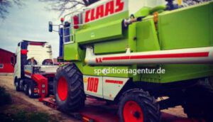 Mähdrescher Transport Tiefbett