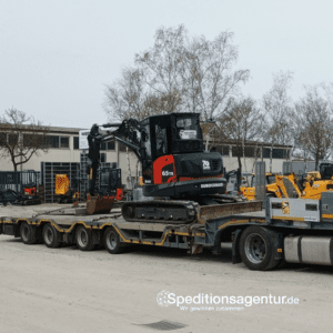 Transport Bagger von Schwebheim nach Rieden