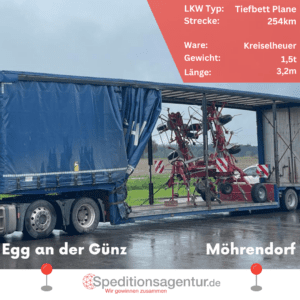 Egg an der Günz nach Möhrendorf per geschlossenem Tiefbett Kreiselheuer