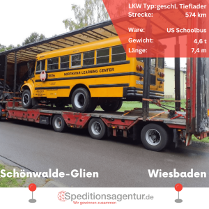 Schönwalde-Glien nach Wiesbaden - amerikanischer Schulbus