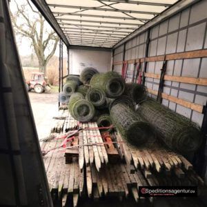 Transport von Schrozberg nach Ungarn - Zaun auf Rollen