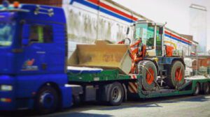 Baumaschine transportieren per Speditionsagentur